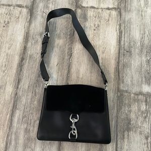 Rebecca Minkoff black leather/suede shoulder bag